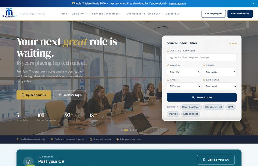 MivhaanTech — Website design · Lead gen project by Advix Global Solutions